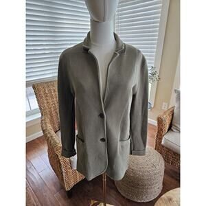 J. Crew Mercantile Sweater Blazer in Olive Green Women's Size S Career Preppy